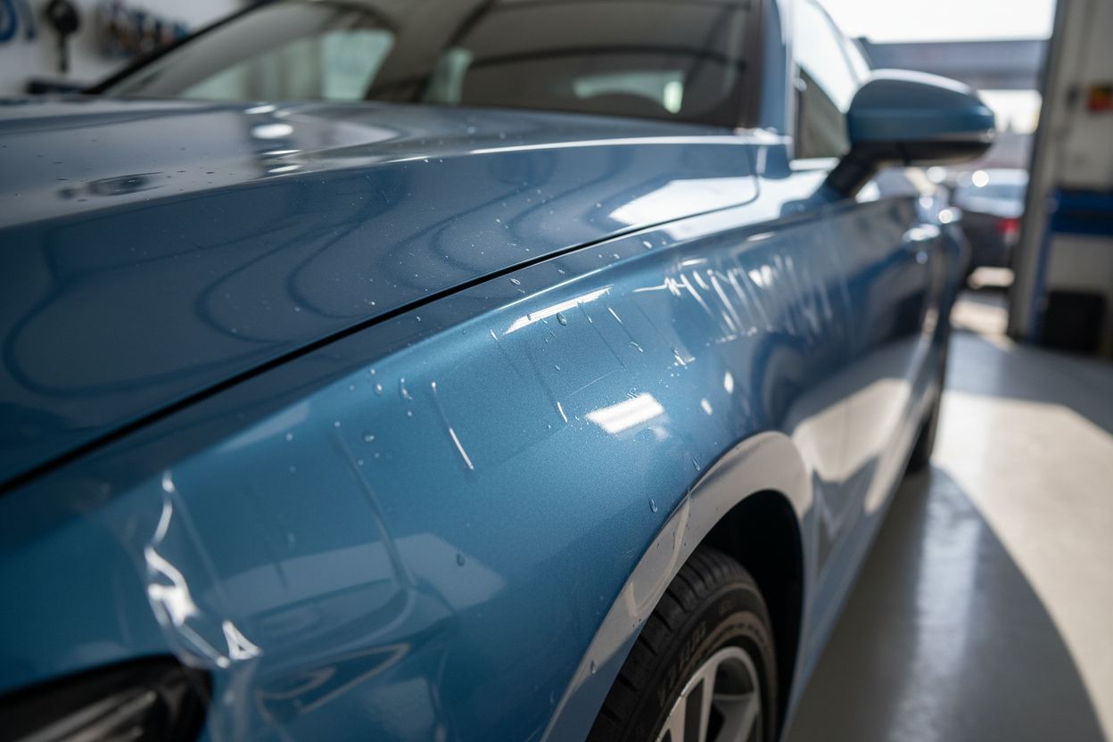 Film de protection carrosserie appliqué sur une voiture